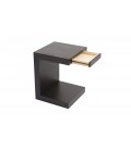 Table de chevet chene noir ou noyer avec tiroir intégré Fayely - 