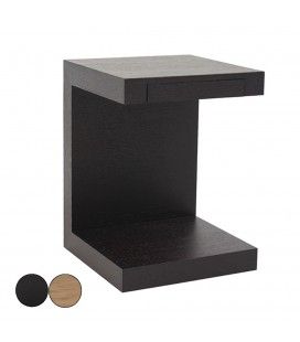 Table de chevet chene noir ou noyer avec tiroir intégré Fayely