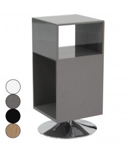 Table de chevet design avec rangements et pied métal Fridy - 4 coloris - 