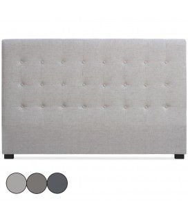 Tête de lit 180cm en tissu taupe grise ou beige Luxy