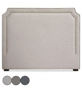 Tête de lit en tissu 140cm en tissu gris taupe ou beige Milany - 