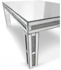 Grande table basse design avec plateau en verre Stella - 