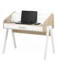 Bureau en bois style scandinave avec tiroir et rideau Vintagy