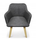 Chaise design style scandinave avec pieds en bois clair Candy - 