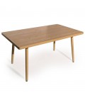 Table rectangulaire scandinave blanche ou bois Fory - 