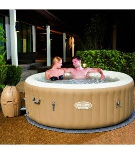 Jacuzzi gonflable taupe rond Sptrings 6 personnes Bestway 54129