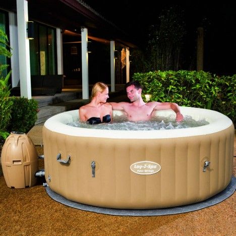 Jacuzzi gonflable taupe rond Sptrings 6 personnes Bestway 54129 - 