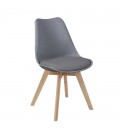 Chaise design scandinave en bois massif - Lot de 2 - 