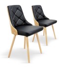 Lot de 2 chaises scandinaves bicolores Lalix - 