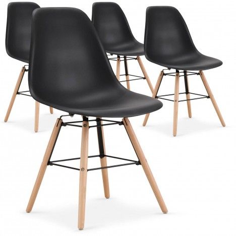 Lot de 4 chaises scandinaves Lisy - 3 coloris - 