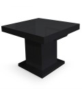 Table extensible béton ciré blanche ou noire Mustang - 