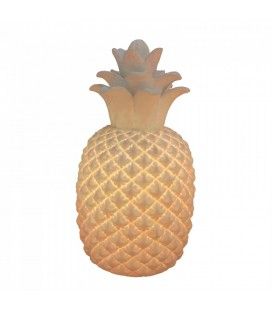 Lampe ananas décorative blanche design 30 cm - 