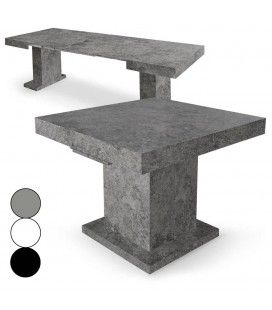 Table extensible béton blanche noire ou marbre Mustang