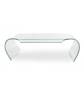 Table basse en verre courbé 12mm design - 