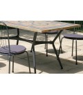 Table de jardin mosaique rectangulaire + 4 ou 6 chaises Antalya - 