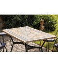Table de jardin mosaique rectangulaire + 4 ou 6 chaises Antalya - 