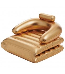 Fauteuil de piscine avec matelas pliable doré Gold