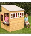 Cabane maison de jardin pour enfants en bois clair - 