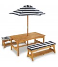 Table de jardin pour enfants avec bancs et parasol Kidkraft - 