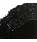 Chaise style baroque en PVC noir - Lot de 2 - 