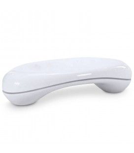 Table basse ovale blanche avec contour éclairage LED - 