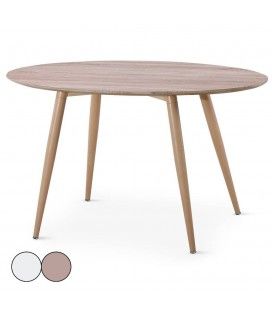Table ovale bois clair style scandinave Hilda