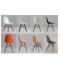 Chaise design en bois massif et fibre de verre - 6 coloris - 