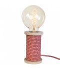 Lampe bobine de fil vintage cable gainé Bobino 9 coloris - 