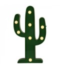 Veilleuse lampe exotique cactus vert 25cm - 