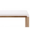Bureau console bois clair et blanc style scandinave Nordic - 