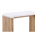 Bureau console bois clair et blanc style scandinave Nordic - 