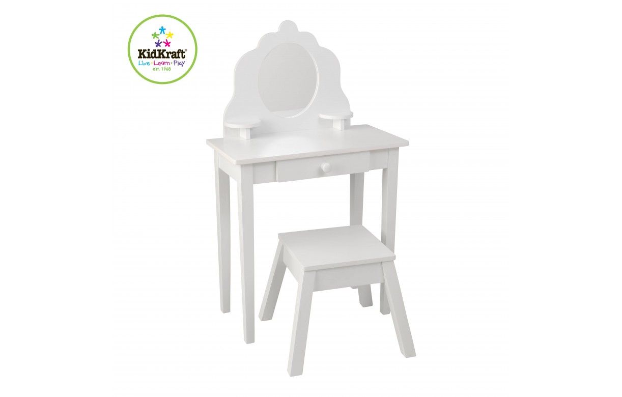 coiffeuse kidkraft blanche