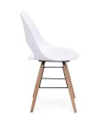 Ensemble de 4 chaises blanches bois et métal style scandinave - 