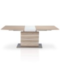 Table à rallonge bois clair et blanc Billy - 