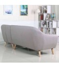 Canapé d'angle à droite style scandinave en tissu Mino - 