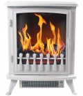 Foyer cheminée électrique blanche flamme 3D Fire GLass - 