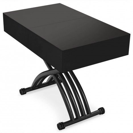 Table basse relevable et extensible blanche ou noire Lila - 