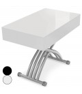 Table basse relevable et extensible blanche ou noire Lila - 