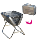 Barbecue pliable Valise en inox grand modèle Sunvibes