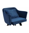 Chaise fauteuil en velours bleu ou vert Dantes - 