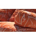 Coussins pour palette orange à motifs - Ensemble complet - 