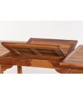 Table de jardin à rallonge intégrée en teck 180cm Besuki - 