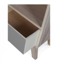 Chevet style scandinave gris en bois 1 tiroir et 1 niche Boreal - 