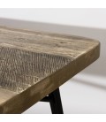 Table bois massif 200cm et pieds métal Conca
