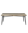 Table bois massif 200cm et pieds métal Conca