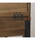 Bureau 2 tiroirs bois et métal avec étagères gamme SIXTINE - 