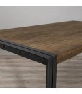 Table à manger 200 x 100 cm bois et métal gamme SIXTINE - 