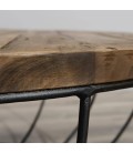 Table basse coque noire 100 x 100 cm gamme SIXTINE - 