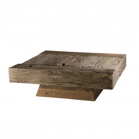 Table basse carrée bois massif gamme MATHIS - 