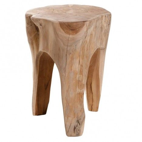 Tabouret rond bois nature gamme WALLY - 